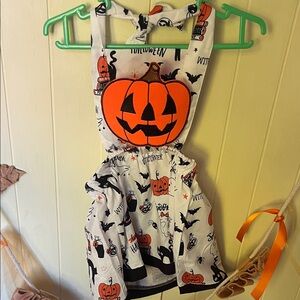 Hibobi Kids Halloween Pumpkin Dress with matching headband NWT